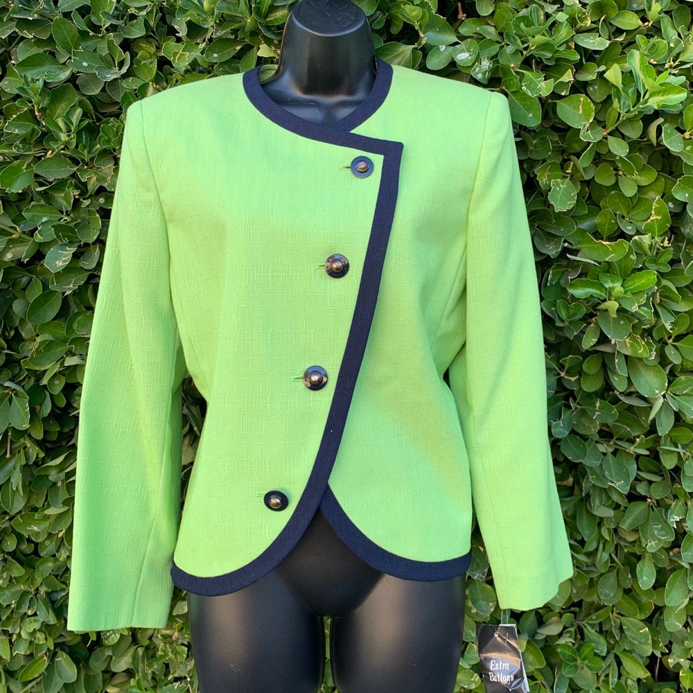 ⚡️SOLD⚡️Vintage Kasper 80s neon blazer jacket - Picture 1 of 16